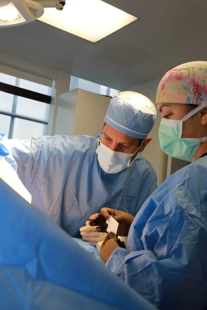 Dr. John Diaz during a procedure